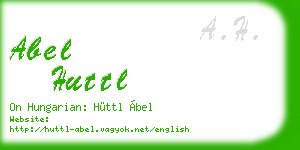 abel huttl business card